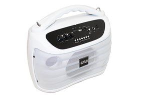 EMB PKX5BT - Color WHITE - 30W Portable Professional Rechargeable Boom Box Speaker Built-in BLUETOOTH/SD/MMC/USB...