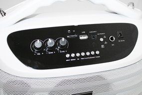 EMB PKX5BT - Color WHITE - 30W Portable Professional Rechargeable Boom Box Speaker Built-in BLUETOOTH/SD/MMC/USB... N2