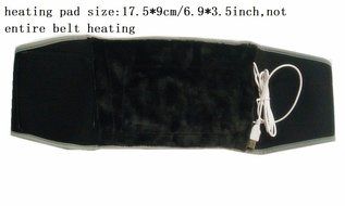 Portable Usb Heating Pad Waist Belt for Cold Weather Women Girls Tummy Belly Warmer (Black) N3