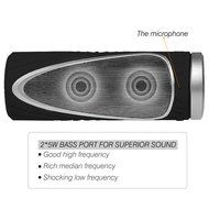 Blue ear&reg; W5 Power Bank Bluetooth Speaker IPX5 Waterproof 5W+5W Stereo Speaker (Black) N3