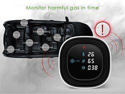 GearBest Awei Smart Portable Hepa Filter Air Purifier Cleaner Car Motion Sensor with Dust Detector For Home (White) N5