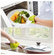 Kuke 1 Pcs Kitchen Silicone Heat &ndash;resistant Scald Preventing Oven Mitts (Bule) N5