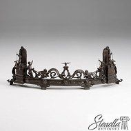 Outstanding Bronze Neo Classical Fancy Fireplace Andiron Fender Model JI-A4296AC ~ New N4