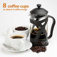 Bl&uuml;mwares 34-Ounce French Coffee &amp; Teapot With Glass Pitcher &amp; Decorative Holder N7