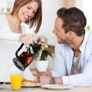 Bl&uuml;mwares 34-Ounce French Coffee &amp; Teapot With Glass Pitcher &amp; Decorative Holder N8