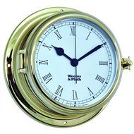 Weems and Plath Endurance II 135 Quartz Clock with Roman Numerals, Brass