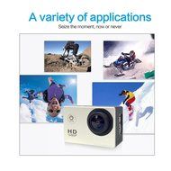 Mira-Tech Waterproof Action Camera 12MP 1080P HD with 2 Batteries and Free Accessories Kit (Silver) N6