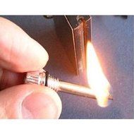 LUCKYAZ 2pcs Survival Emergency Camping Fire Starter Flint Match Stainless Steel Keychain Lighter for Camping... N3