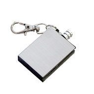 LUCKYAZ 2pcs Survival Emergency Camping Fire Starter Flint Match Stainless Steel Keychain Lighter for Camping... N4
