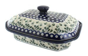 Polish Pottery Alyce Large Covered Baking Dish