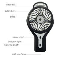 Foneso Portable Misting Fan, Mini Handheld USB Cooling Fan with Mist Humidifier for Home Office and Travel