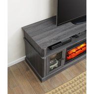 Gray Whalen Remote Control Barston Fireplace Media Console For TV's Up To 70" N5