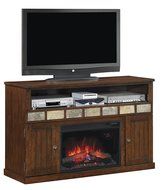 ClassicFlame 26MM1754-O128 Margate TV Stand for TVs up to 60&quot;, Caramel Oak (Electric Fireplace Insert sold separately)