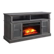 Gray Whalen Remote Control Barston Fireplace Media Console For TV's Up To 70" N6