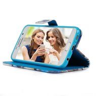 S6 Case,Samsung Galaxy S6 Case - Wallet 3D Effect Colorful Print Patterns Premuim PU Leather Soft TPU Inner Cover... N44