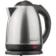 Electric Cordless Tea Kettle, 1.5-Liter, Brushed Stainless Steel by Brentwood