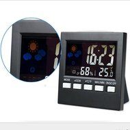 Indoor Humidity Temperature Monitor Hygrometer by LAGUTE Thermometer Digital Sensor with Digital Alarm Clock,...