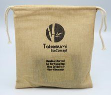 TAKESUMI EcoConcept - Set of Bamboo Charcoal Shoe Deodorizer Bags and Storage Bag for 6-8 pcs - Natural shoes... N2