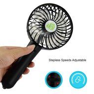 Anpress Portable Mini USB / Battery Fan Air Cooling Handheld Fan Palm-Leaf Fan Personal Cooling Fans with 18650... N3