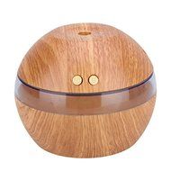 XIDAJE USB Air Diffuser with LED lighting Ultrasonic Aroma Aromatherapy Humidifier Cool Mist (Light Wooden Color)