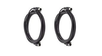 C&amp;E 2 PCS, MIDI Cable with 5 Pin DIN Plugs, 10 Feet Black, CNE585437 N2