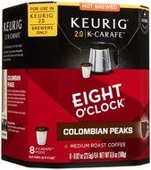 Eight O'Clock Coffee Colombian Peaks Coffee - K Carafe - 8 ct