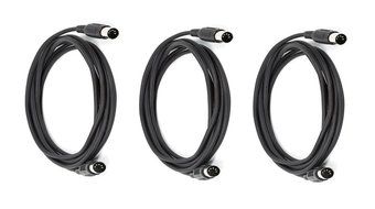 C&amp;E 2 PCS, MIDI Cable with 5 Pin DIN Plugs, 10 Feet Black, CNE585437 N4