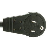 C&amp;E CNE75952 10-Feet Surge Protector Flat Rotating Plug 6 Outlet Horizontal Outlets Plastic Power Cord, Gray