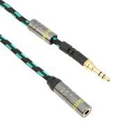Audio AUX Extension Cable, iKross 6 Feet Braided Sleeve jacket 3.5mm Male To 3.5mm Female Extension Stereo Audio... N4