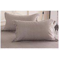 Yaheeda 4 Pcs Duvet Cover Quilt Cover Bedding Set bed Sheet Set,Blue Grid,1.8m/6ft N11