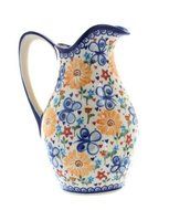 Polish Pottery Butterfly Pitcher