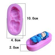 JLHua Cute Sleeping Baby Angel Shape Silicone Cake Mold Fondant Decorating Baby DIY Mould Pastry Mould N3