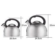 Stainless Steel Tea Kettle with Whistle, 5-Quart