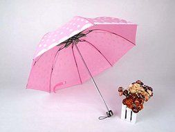 Strawberry Ultralight Windproof Sun Rain Folding Umbrella (Pink) N4