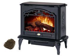 Dimplex TDS8515TB Celeste Electric Stove, Glossy Black Fireplace Heater (Complete Set) w/ Bonus: Premium Microfiber...