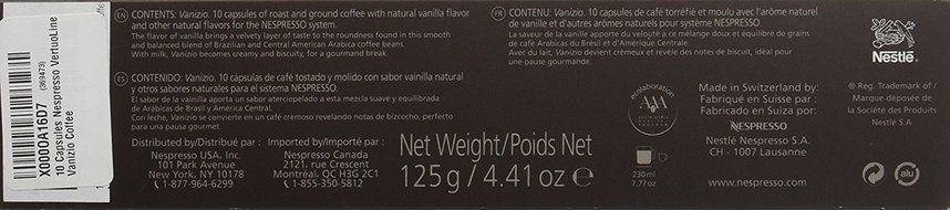 10 Capsules Nespresso VertuoLine Vanizio Coffee N2