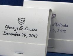 100 white personalized matchbooks wedding favors bridal shower birthday custom printed matches free personalization N4