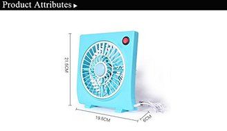 Summer Table USB Mini Fan For Home Office With 3 Rotary Vanes Desktop Electric Square Silent Rotate the Page Fan... N5