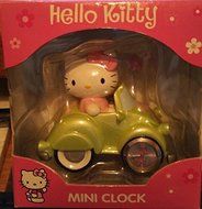 Hello Kitty w/ Green Car Mini Clock