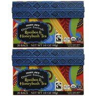 2 boxes of 20 bags Trader Joes Organic Fairtrade Rooibos &amp; Honeybush Tea