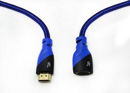 HDMI Extension Cable 3 FT Ultra Clarity 4K HDMI Extender 2.0 with Ethernet ( 3 FEET ) M / F Port Saver Cables... N2