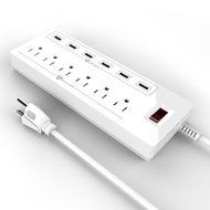 Stalion Surge Protector Power Strip Socket 900 Joule with 6-USB Charging Ports &amp; 6-Outlets Universal for Home... N8