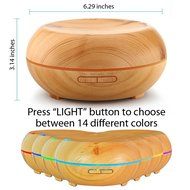 New 2016 Modern Zen House 200 ml Essential Oil Diffuser, Ultrasonic Whisper-Quiet Humidifier Aromatherapy, Wood...