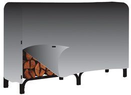 Panacea 15213 Vinyl Log Rack Cover, Black, 4-Feet