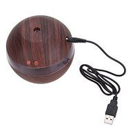 XIDAJE USB Air Diffuser with LED lighting Ultrasonic Aroma Aromatherapy Humidifier Cool Mist (Light Wooden Color) N3