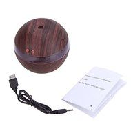 XIDAJE USB Air Diffuser with LED lighting Ultrasonic Aroma Aromatherapy Humidifier Cool Mist (Light Wooden Color) N4