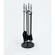 WOODFIELD Woodfield Satin Nickel/black 4-piece Tool Set With Round Base And Cylinder Handles 61016