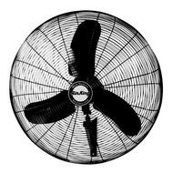 Air King 9075 30-Inch Industrial Grade Oscillating Wall Mount Fan, 1/3-Horsepower, Black Finish
