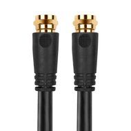 TNP Coaxial Cable (50 Feet) with F Connectors F-Type Pin Plug Socket Male Twist-On Adapter Jack with Shielded... N3
