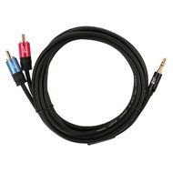 Super HD 3.5mm Aux to 2RCA Y Splitter Stereo Audio Cable Male Type OFC Conductor High Flexible PVC Jacket Dual... N5